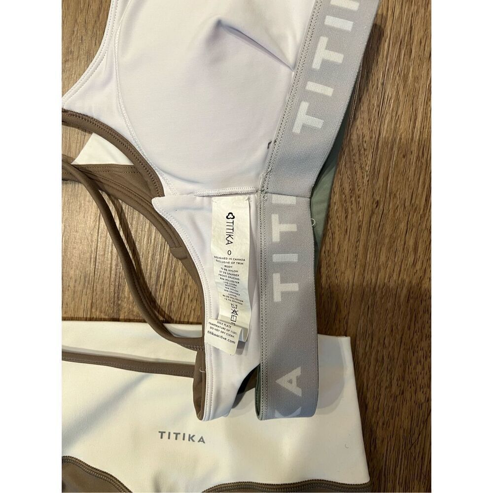 Titika Active Couture TERRENE High waist LEGGING & Bra Set Gym workout Running - Picture 8 of 8